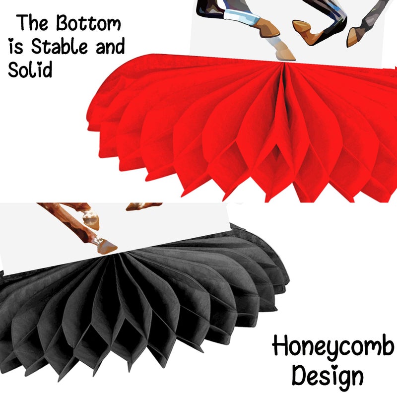 umoni Horse Racing Honeycomb Centerpieces 12Pieces Horse Racing Table Decorations Horse Racing Party Horserace Derby Day Supplies for Equestrian Theme Race Horse Birthday Decor - Image 4