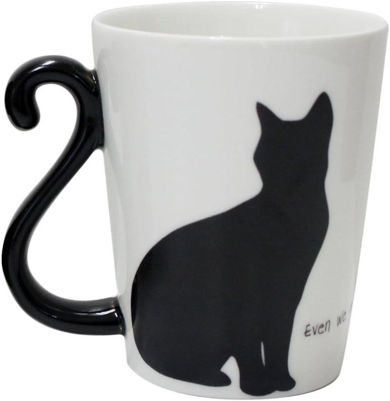 Artha Alta AR0604100 Twin Mug Black Cat Female Cat Simple Ceramic 101 fl oz 300 ml - Image 1