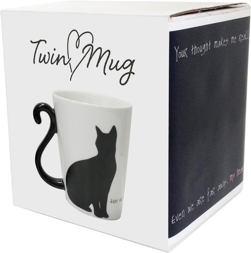 Artha Alta AR0604100 Twin Mug Black Cat Female Cat Simple Ceramic 101 fl oz 300 ml - Image 3