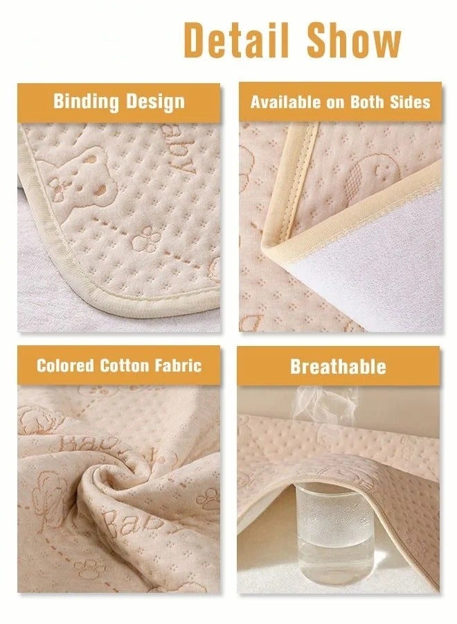MIXDE 3 Reusable Baby Diaper Changing Pad Mat Soft Cotton Urine Pads Portable Waterproof Incontinence Underpads for Kids/Adult/Pets  - Image 5