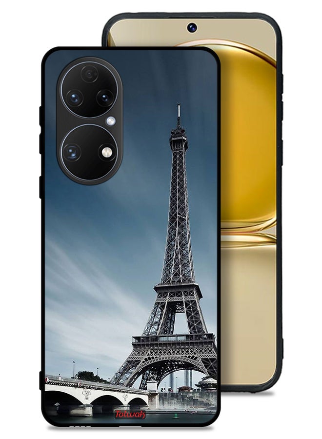 Tolwak Huawei P50E Protective Case Cover Eiffel Tower - Image 1