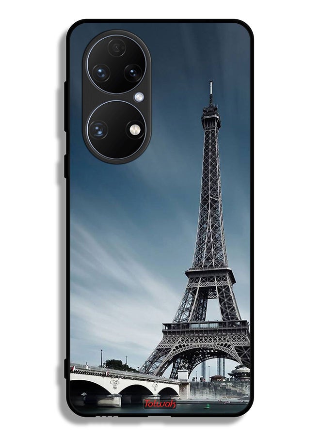 Tolwak Huawei P50E Protective Case Cover Eiffel Tower - Image 2