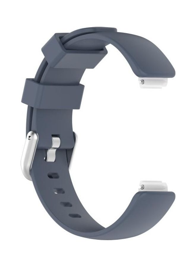 NIBEMINENT TPE Replacement Strap Watchband For Fitbit Inspire 2 Size:S Grey - Image 3