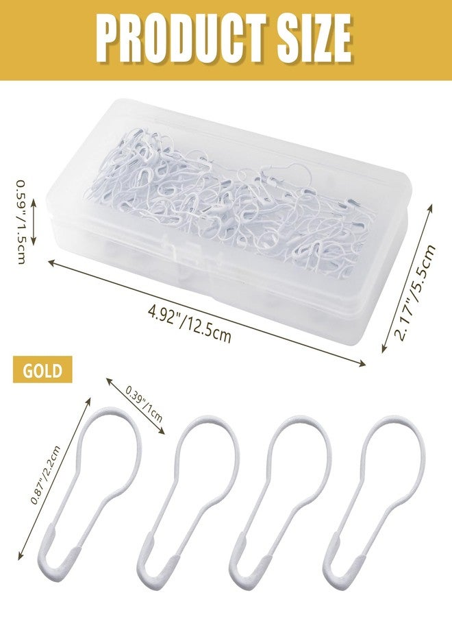 BokWin 120 Pcs White Bulb Pins, 0.87 inch Gourd Safety Pin Clothing Tag Pins for Clothing Crafting and DIY - Image 4