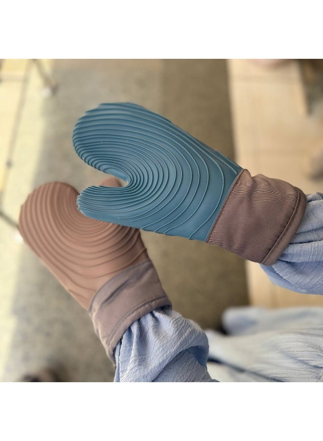 Silicone Heat Resistant Kitchen Glove – Thermal Oven Mitt Multi-Colors - Image 2