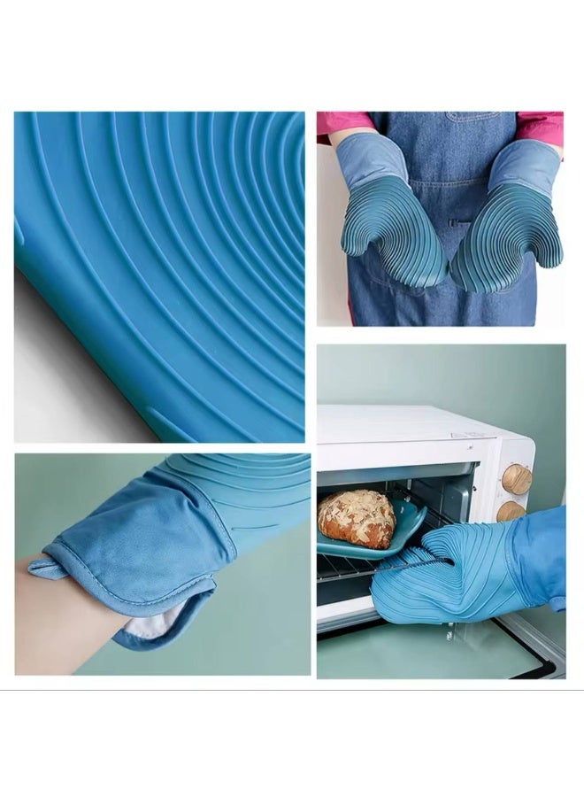 Silicone Heat Resistant Kitchen Glove – Thermal Oven Mitt Multi-Colors - Image 3