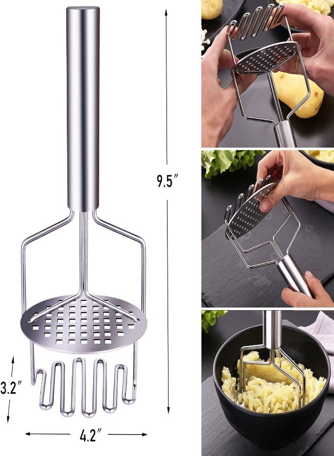 AKDC Potato Masher Stainless Steel,Dual-Press Premium Heavy Masher And Ricer Hand Tool,Perfect For Mashing Baby Food - Image 4