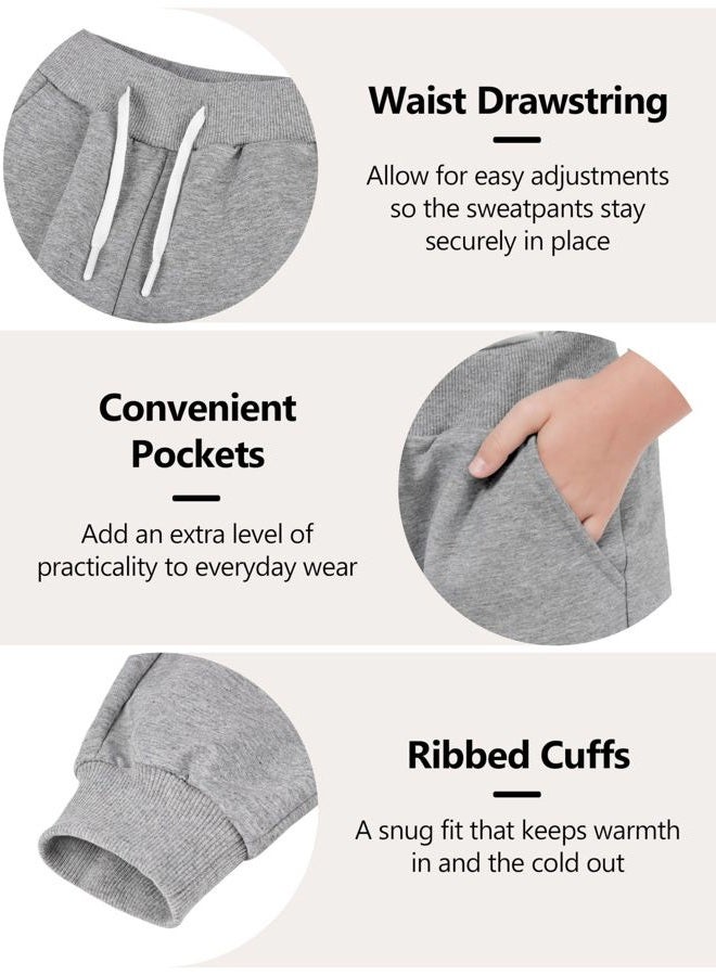 Resinta 4 Pack Girls' and Toddler Sweatpants Kids Active Jogger Pants Casual Athletic Pull On Pants with Drawstring Pockets - Image 5