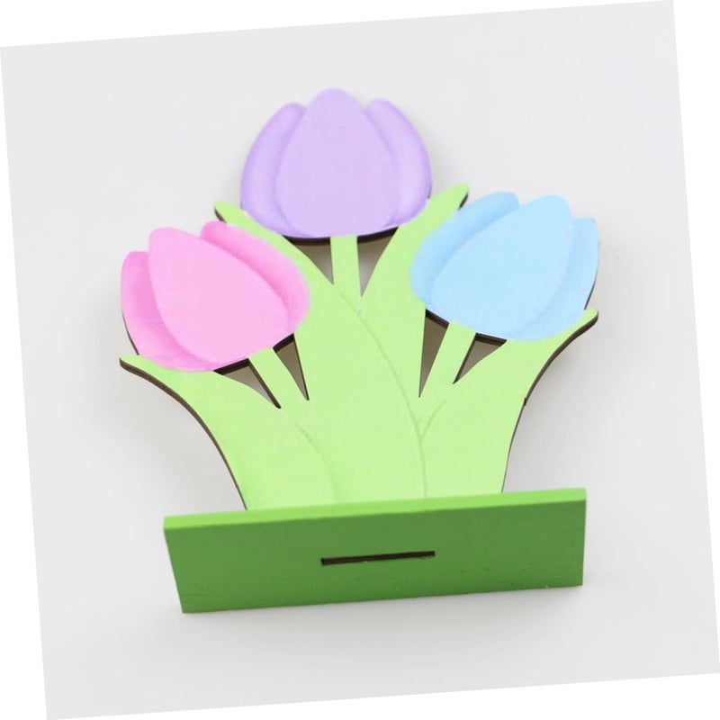 Delicate Wooden Desktop Ornament Easter Home Decor For Bedroom Office Tabletop Gift - Image 4