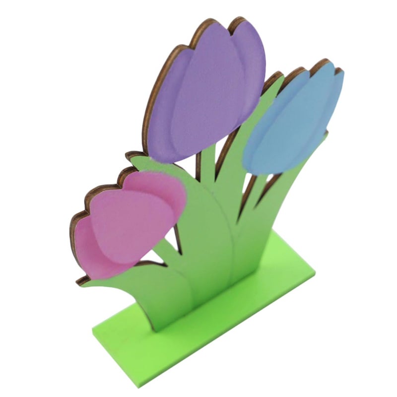 Delicate Wooden Desktop Ornament Easter Home Decor For Bedroom Office Tabletop Gift - Image 2