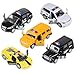 KIDAMI Die Cast Metal Toy Cars Set of 5 Little Openable Doors Pull Back Car Gift Pack for Kids Police car - Image 3