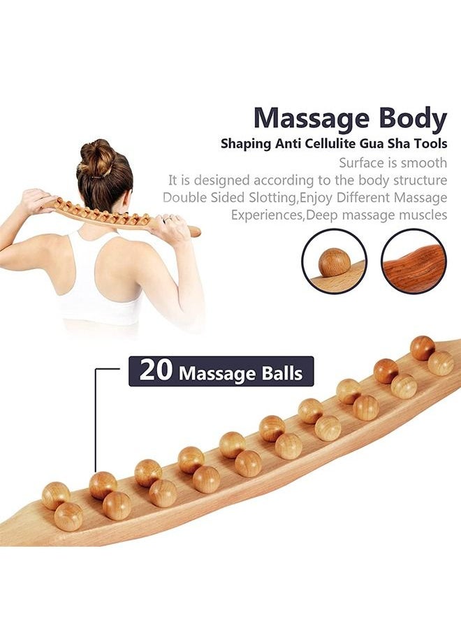 Generic - Wood Therapy Lymphatic Drainage Massage Roller Stick Tools, Fasciablaster Stomach Cellulite Massager for Neck Back Waist Leg - Image 1