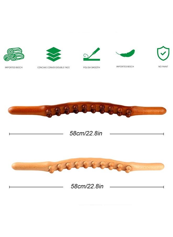 Generic - Wood Therapy Lymphatic Drainage Massage Roller Stick Tools, Fasciablaster Stomach Cellulite Massager for Neck Back Waist Leg - Image 1