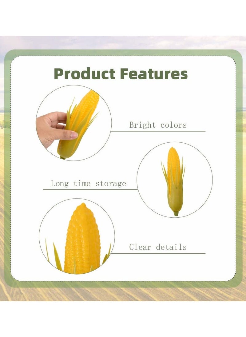 Generic - Artificial Corn Lifelike Corn Plastic Corn Cob Fake Corn Realistic Corn Stalks Simulation Vegetable Decorations Fake Vegetable Corn Imitation Maize Decoration for Photo Prop Decor 6Pcs( Green & White) - Image 1