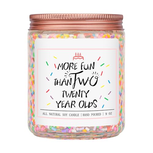 Homsolver 40th Birthday Gifts for Women, Perfect Ideas Birthday Decorations Candle Gift for Mom, Friends, Wife, Sister, Vanilla Cream Scent Handmade Aromatherapy Candles - Image 1