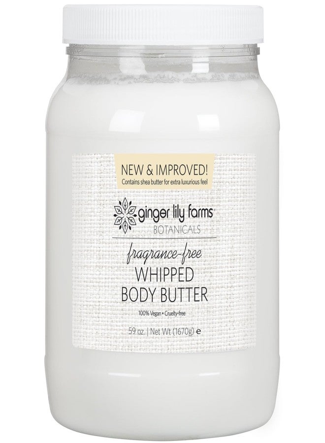 Ginger Lily Farms Botanicals Whipped Body Butter for Dry Skin, Ultra-Hydrating, 100% Vegan & Cruelty-Free, Fragrance-Free, 59 Ounces - Image 1