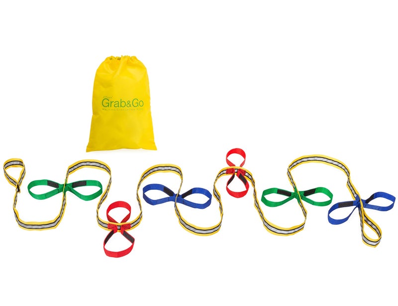 Grab Go Childrens Walking Rope 12 Child Teacher Designed PreK Safety Walk Rope for Preschool Kids Includes Free Learning Games for Walks Guide