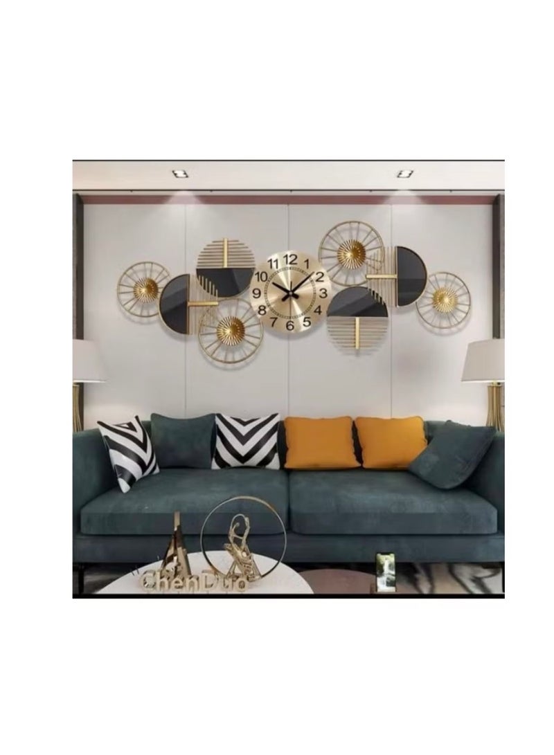 ساعة حائط عصرية بتصميم تجريدي هندسي (فن المربعات)