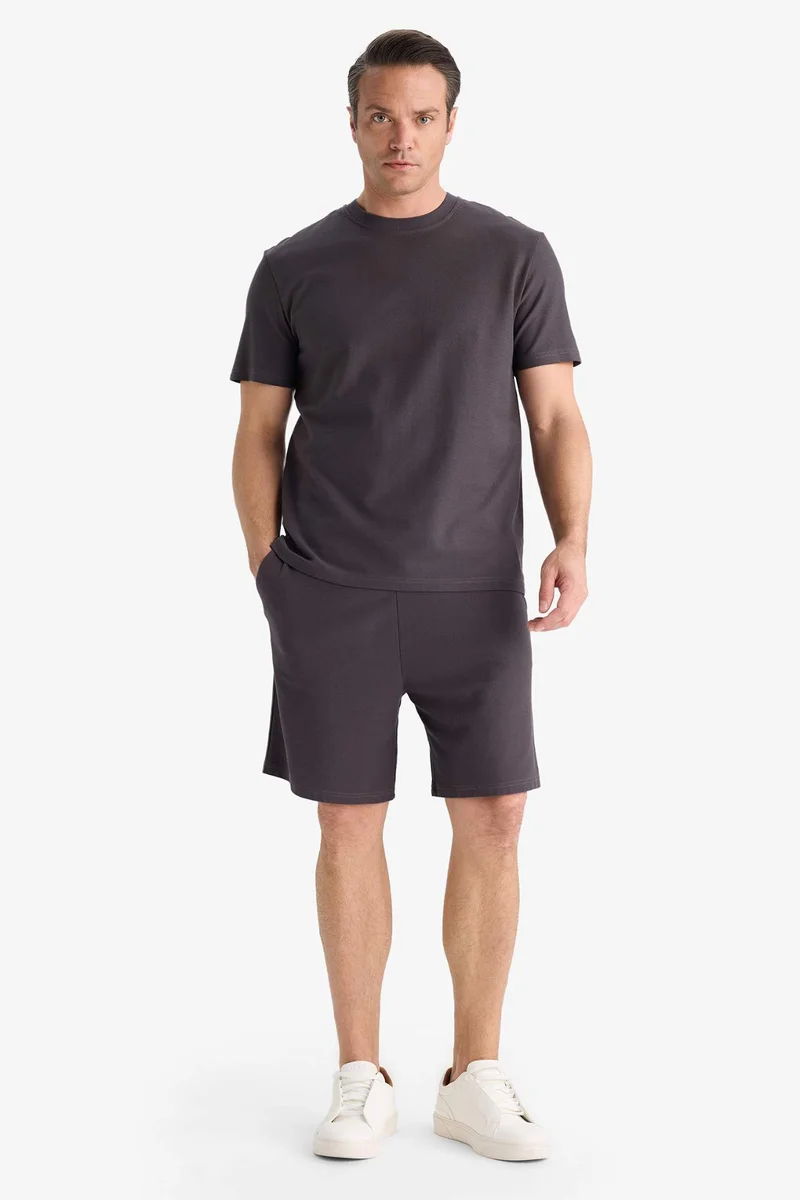 DeFacto Cotton Regular Fit Crew Neck Heavy Fabric T-Shirt