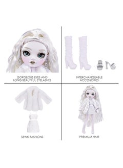 RAINBOW HIGH Shadow S1 Natasha Zima Grayscale 11 Inch Fashion Doll, 2 Designer Dove White Outfits To Mix & Match With Accessories | Material : Plastic Fabric PVC | ‎6 - 13 years  - Image 5