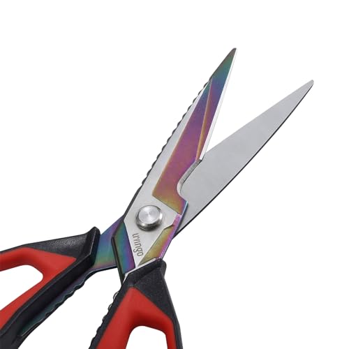LIVINGO Sharp Kitchen Scissors for Food - Titanium Coated Forged Stainless Steel Heavy Duty Shears All Purpose for Cooking Utility Cutting Poultry Turkey Bone, Meat, Dishwasher Safe, 9 Inches - Image 4