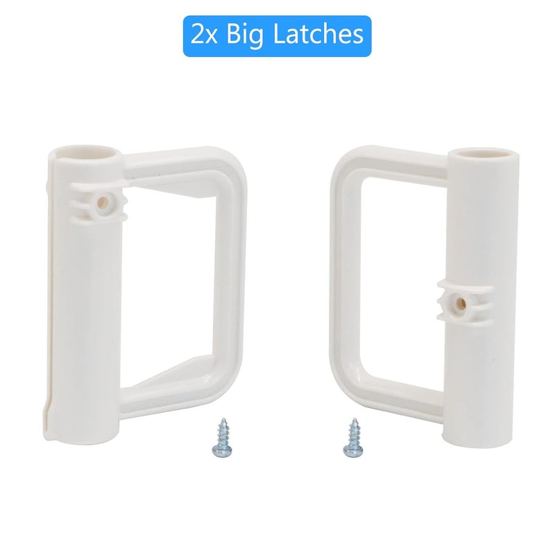 BETERTEK أجزاء بوابة الأطفال القابلة للسحب الشبكية بيضاء تركيب بالحفر مجموعة كاملة من قطع غيار بوابة الحيوانات الأليفة القابلة للسحب مجموعة أدوات بوابة الأطفال القابلة للسحب متوافقة مع BETERTEK بوابة الشبك القابلة للسحب - Image 5