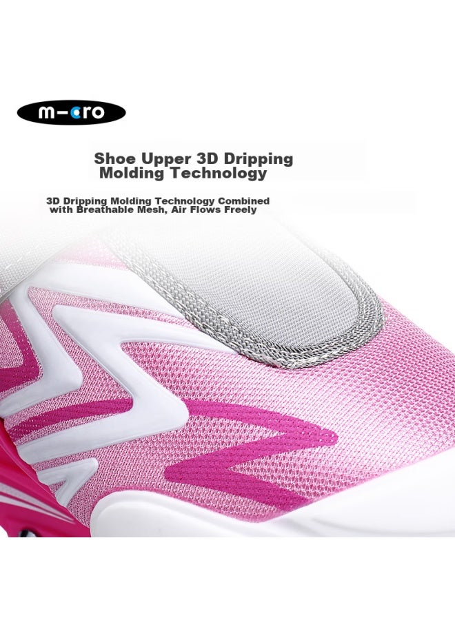 M-cro Inline Skates For Children, Boys And Girls, Micro Straight-wheel Roller Skates, Suitable For Primary And Secondary School Students, X3 Pink Package, Size S - Image 4