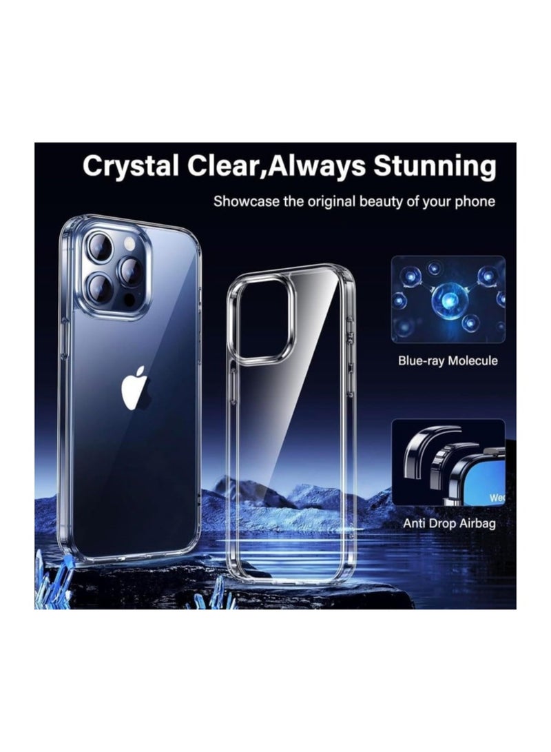 iPhone 15 Pro Max Clear Case, Premium Anti-Yellowing Protective Cover, Slim Shockproof Design, Transparent Full Protection - Image 4