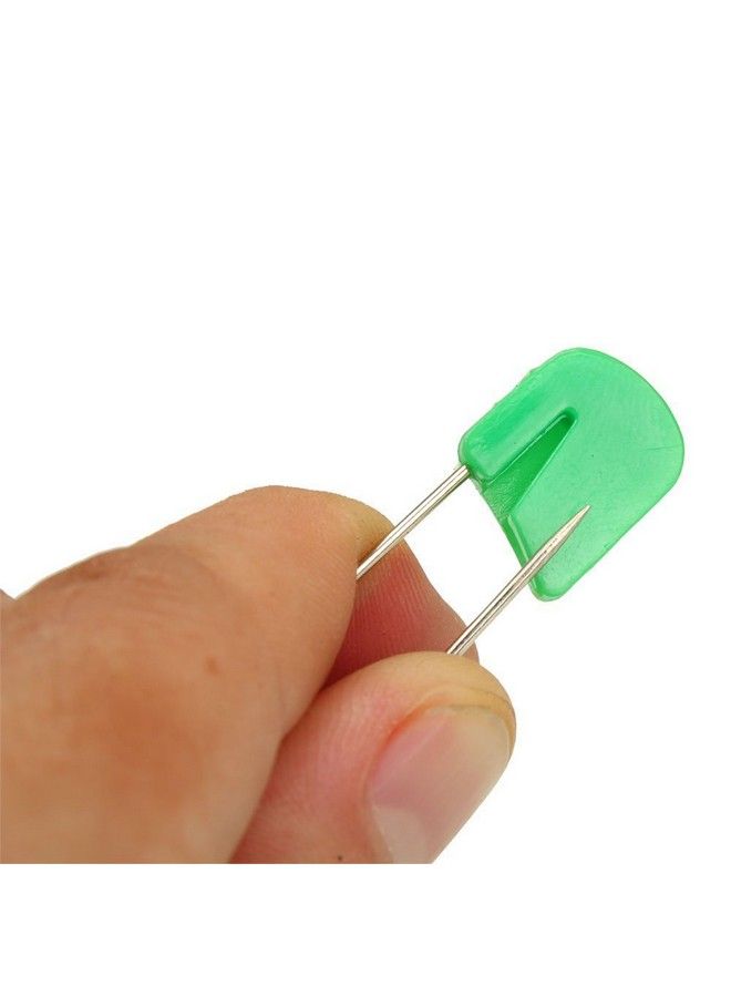 Wresty Assorted Color 100 Packs 2.2" Baby Infant Child Kids Nappy Cloth Diaper Safety Pins Plastic Head Locking Cloth Safety Pins Clip Holder - Image 4