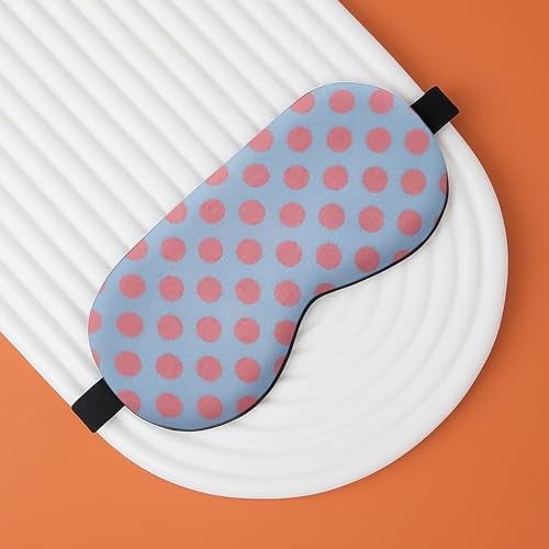 Jenna Eye Mask for Sleeping with Adjustable Strap Super Soft Sleeping Mask Blind Fold for Comfortable Sleep Travelling Sleep Mask Pad for women (PolkaPinkBlue-Gel) - Image 5