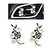ORIESSE Flowers Car Accessories2pcs White Daisy Green Leaves Air Vent Clips Car Air FreshenerFlower Car Decor for WomenGirly Refillable Diffuser - Image 2