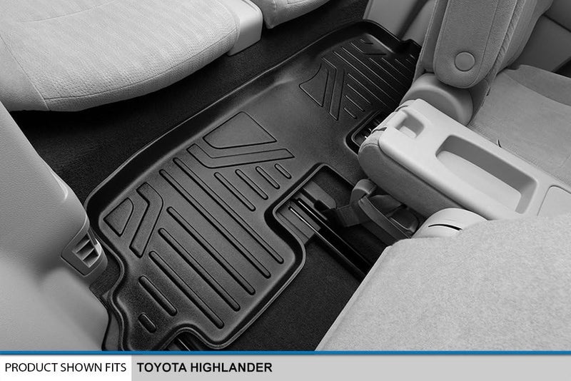 MAX LINER A0038/B0037/C0037 3 Row Floor Mats Set for 2008-2013 Toyota Highlander Non-Hybrid - Black - Image 5