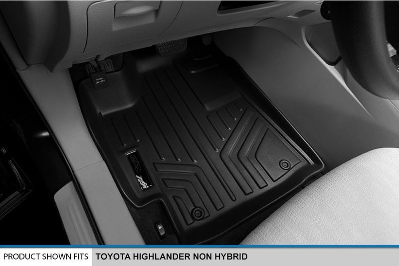 MAX LINER A0038/B0037/C0037 3 Row Floor Mats Set for 2008-2013 Toyota Highlander Non-Hybrid - Black - Image 2