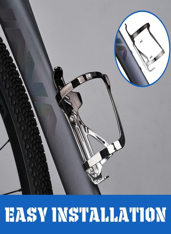 Corki Cycles Bike Water Bottle Holder Aluminum Alloy Side Load Water Bottle Cage, Right and Left Entry Bike Water Bottle Holder for Road & Mountain Bikes - Right Duo Pack - 2Pack - Black & Silver - Image 4