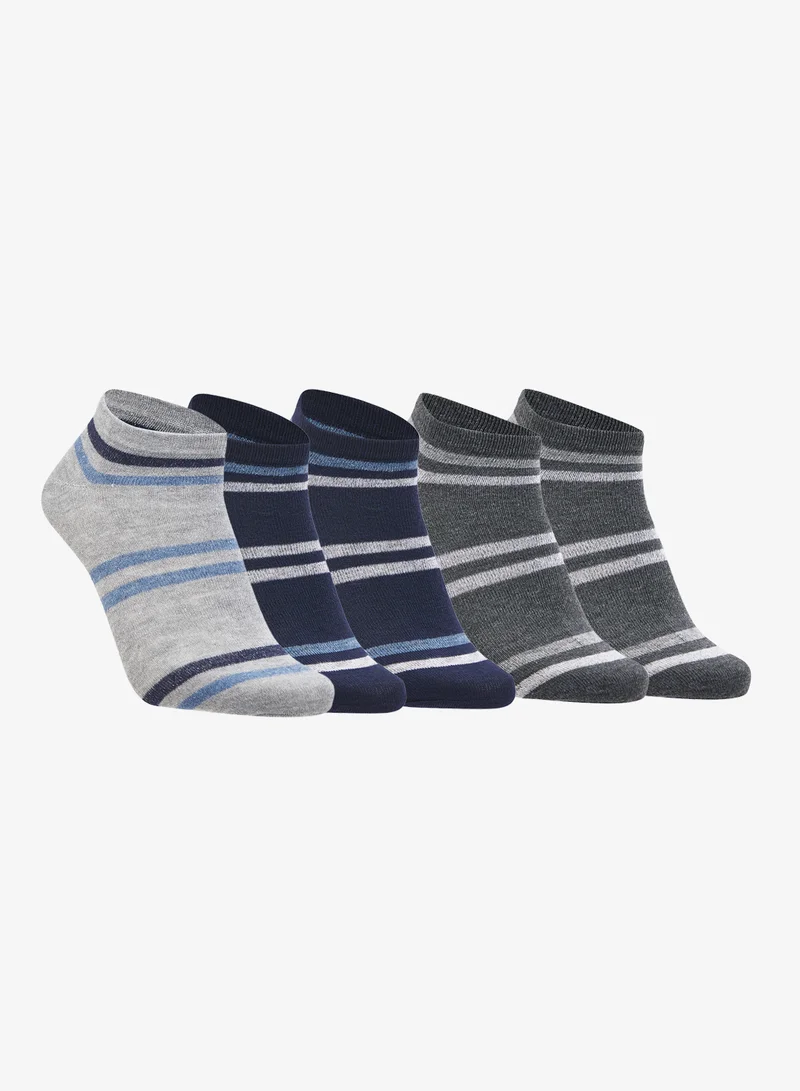 Seventy Five Basics Pack Of 5 Ankle Socks