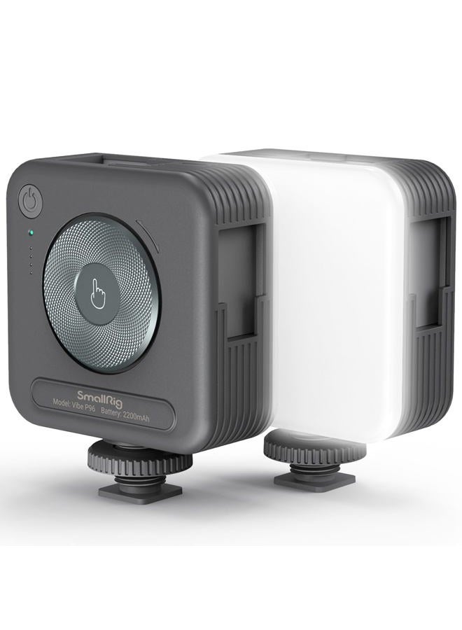 SmallRig P96 LED Video Light, Portable Camera Lights, 96 LED Beads for Photography Video Lighting, Rechargeable 2200mAh CRI 95+ 2700-6500K w 3 Cold Shoe - Image 1
