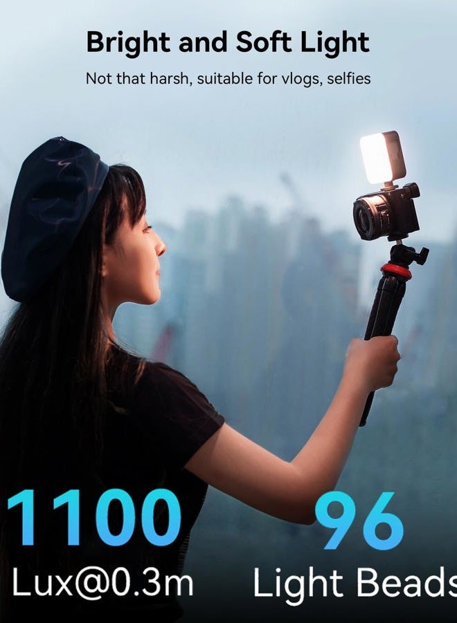 SmallRig P96 LED Video Light, Portable Camera Lights, 96 LED Beads for Photography Video Lighting, Rechargeable 2200mAh CRI 95+ 2700-6500K w 3 Cold Shoe - Image 2