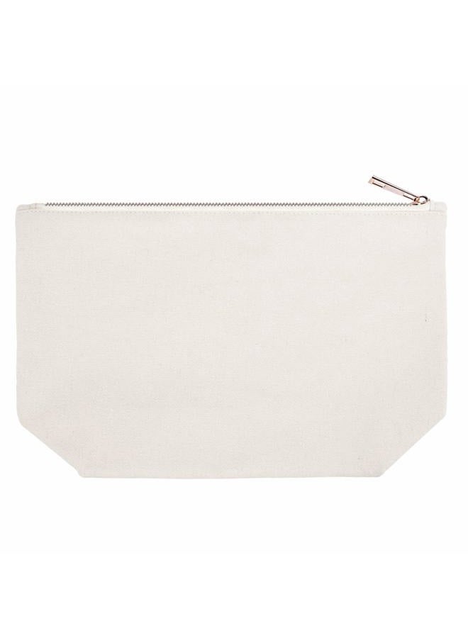 ElegantPark Bridesmaid Gifts Bridesmaid Makeup Bag Wedding Party Cosmetic Bag Bridal Shower Gifts Canvas Gold Script - Image 5