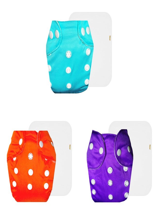 حفاضات قماشية دمبلدو لايت مع حشوة قطنية (عبوة من 3) | ملائمة تمامًا | وسادة ماصة من 6 طبقات | سهلة التنظيف | مثالية للأطفال الصغار | من 3 أشهر إلى سنتين | للجنسين - Image 1