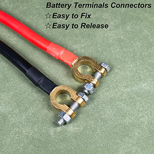 Gebildet كابل عاكس بطارية 30 سم مع موصلات طرفية 12 فولت-24 فولت 25 مم² 3AWG (حد أقصى 125 أمبير) ، أسلاك بطارية أوتوماتيكية حمراء وسوداء للشاحنة والدراجة النارية والطاقة الشمسية والمركبات البحرية. - Image 3