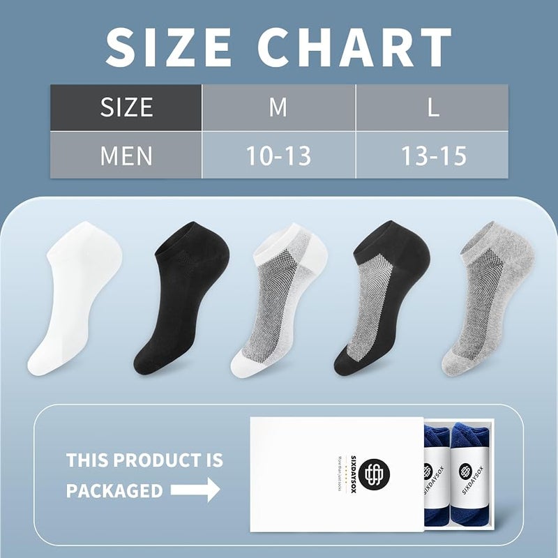 8 Pack Mens Ankle Socks Low Cut Comfort Casual Socks Size 10-13/13-15 - Image 2