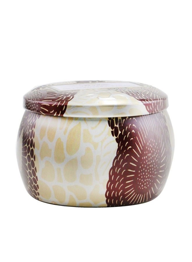 Voluspa Gilt Pomander & Hinoki Candle | Mini Tin | 4 Oz. | 25 Hour Burn Time | All Natural Wicks and Coconut Wax for Clean Burning | Vegan - Image 3