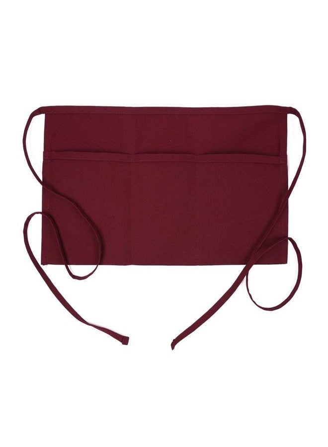 FAME Original 3 Pocket Waist Apron - F9 - Burgundy (WFA18130BU)