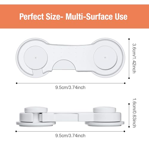 Safe-O-Kid® Pack of 12- Finger Injury Safety -Durable, Elegant Child Safety Cabinet Lock- White - Image 5