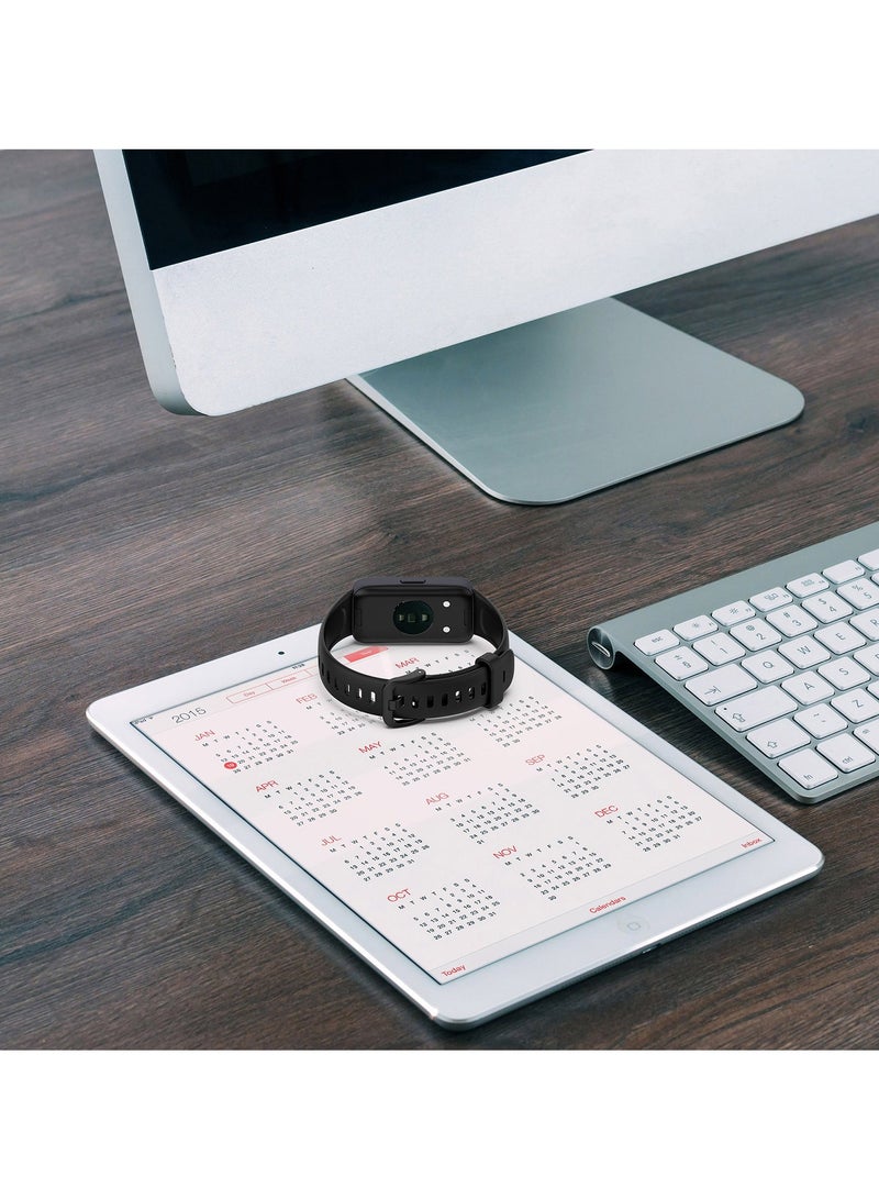 3-Pieces Classic Silicone band Huawei Band 8，Replacement Band Strap Wristband Sport Band，for For Huawei Band 8/Huawei Band 9，waterproof, sweat resistant, comfortable to wear (White/Black/Green) - Image 5