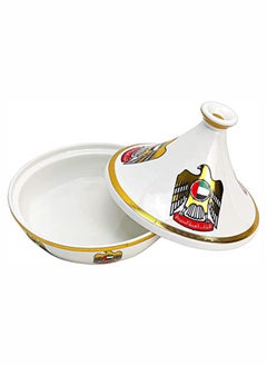 AKDC Special Design Ceramic Tajine UAE National Day Celebrations Tagine Pot Non Stick for Home Kitchen Restaurant United Arab Emirates Flag Days Logo Design Cooking Pots Casserole (8" Inch - 20cm)  - Image 5