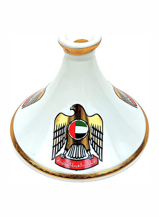 AKDC Special Design Ceramic Tajine UAE National Day Celebrations Tagine Pot Non Stick for Home Kitchen Restaurant United Arab Emirates Flag Days Logo Design Cooking Pots Casserole (8" Inch - 20cm) - Image 3
