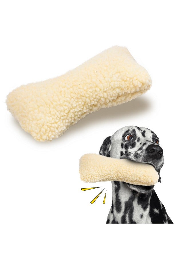 سبوت ألعاب كلاب من الصوف الناعم للغاية من إنتاج شركة Ethical Products - لعبة كلاب مهدئة مع صرير للكلاب الصغيرة والجراء - ألعاب كلاب كبيرة - لعبة مضغ صرير تفاعلية للكلاب - عظمة صغيرة، كريمي - Image 1