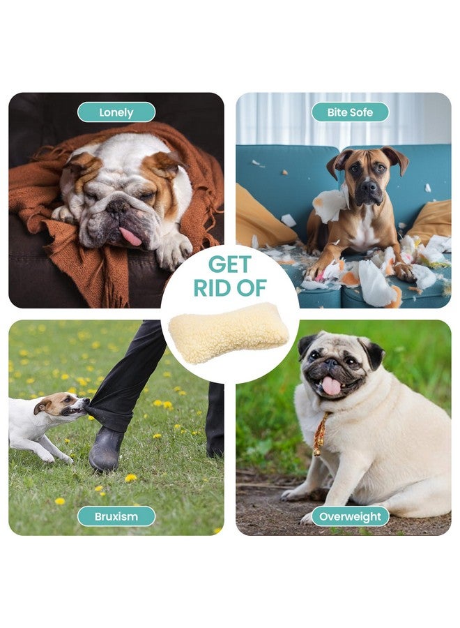 سبوت ألعاب كلاب من الصوف الناعم للغاية من إنتاج شركة Ethical Products - لعبة كلاب مهدئة مع صرير للكلاب الصغيرة والجراء - ألعاب كلاب كبيرة - لعبة مضغ صرير تفاعلية للكلاب - عظمة صغيرة، كريمي - Image 5