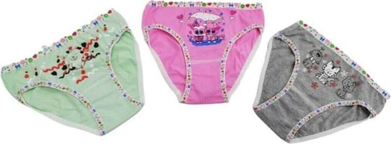Tutku Passion 3 Pack Elastane Printed Girls Panties - Image 1